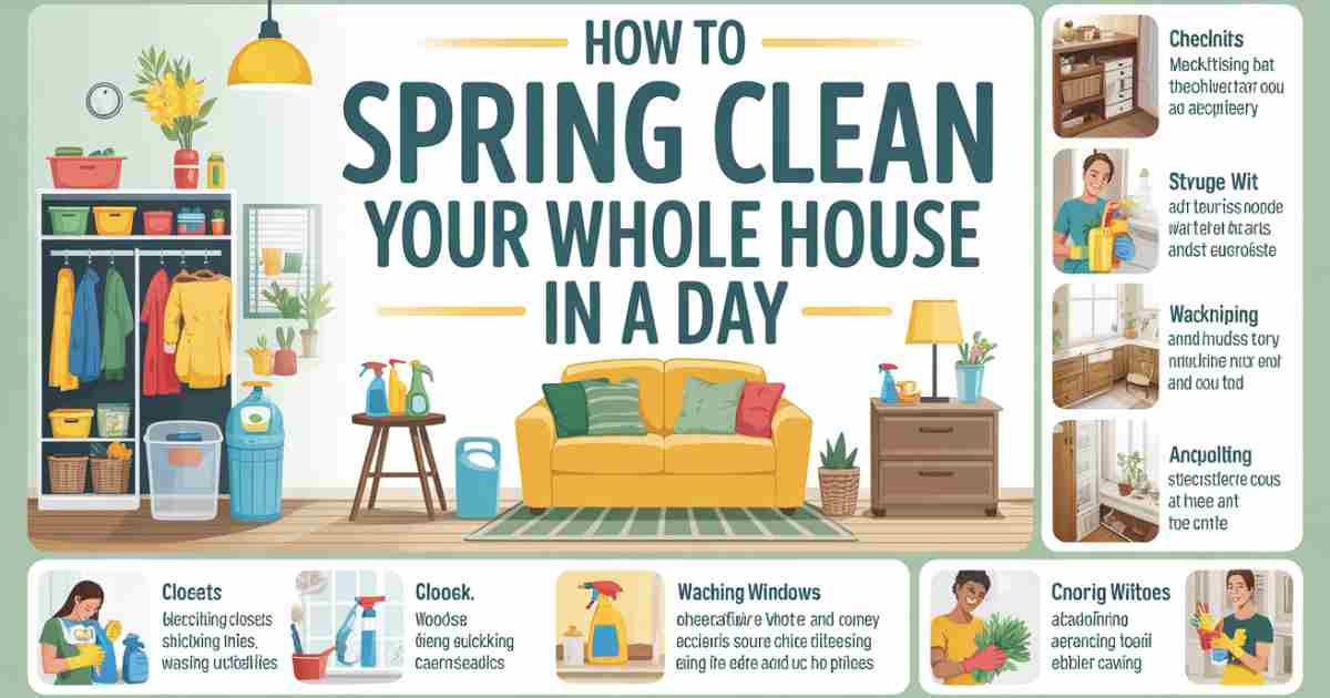 How To Spring Clean Your Whole House In A Day