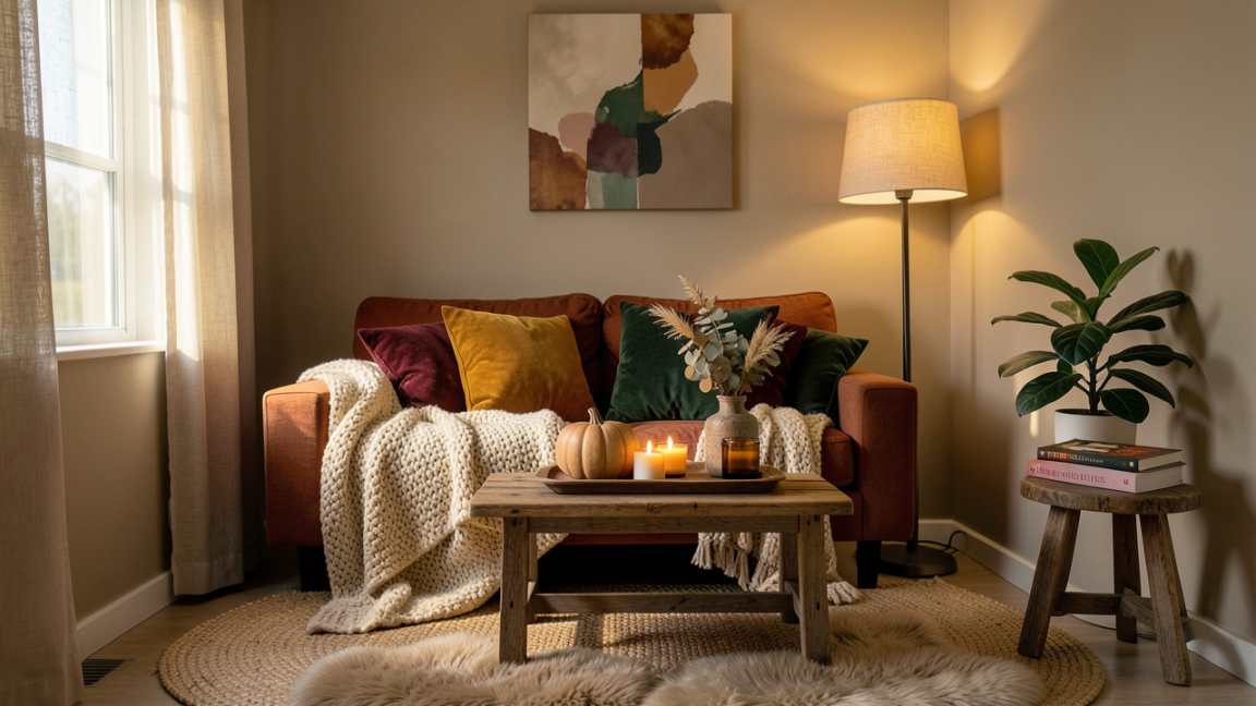 Making Your Tiny Living Room Feel Cozy for Fall