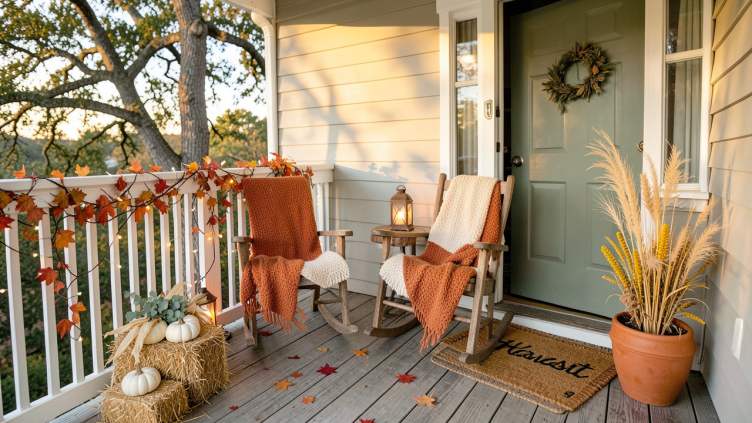 Small Front Porch Fall Decor Ideas For Terraces